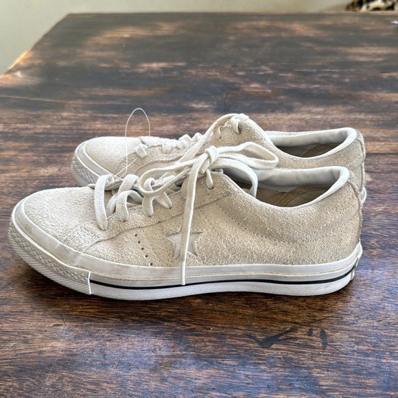 Converse ONE STAR VINTAGE raw SUEDE LOW TOP cream size 7 - Picture 5 of 11
